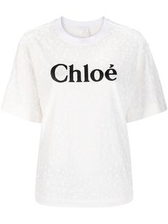 Chloé футболка с логотипом