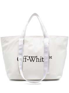 Off-White сумка-тоут из канваса с логотипом