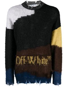 Off-White джемпер вязки интарсия в стиле колор-блок