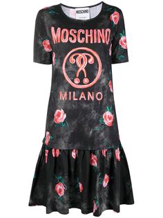 Moschino платье-футболка с принтом Double Question Mark