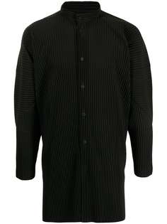 Homme Plissé Issey Miyake рубашка с воротником-стойкой и плиссировкой