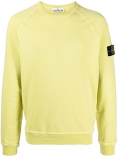Stone Island толстовка с круглым вырезом и нашивкой-логотипом
