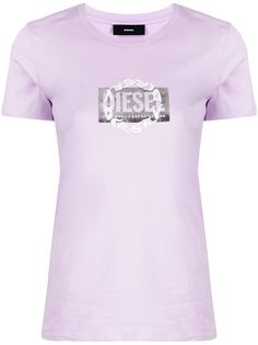 Diesel футболка с вышивкой и логотипом