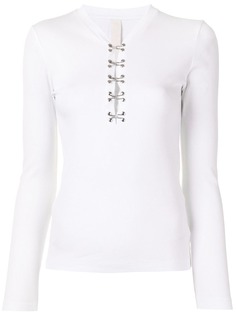 Dion Lee топ с длинными рукавами и крючками