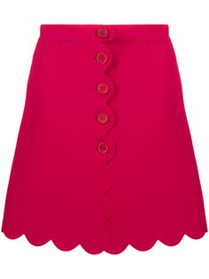 RED Valentino юбка A-силуэта с фестонами