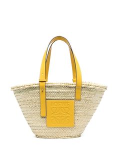 LOEWE плетеная сумка на плечо с нашивкой-логотипом