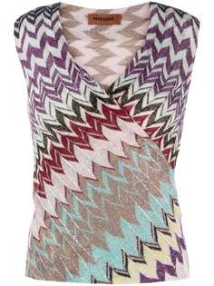 Missoni трикотажный топ с узором зигзаг