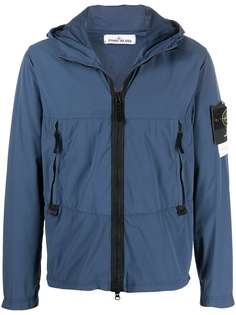 Stone Island куртка с капюшоном и нашивкой-логотипом