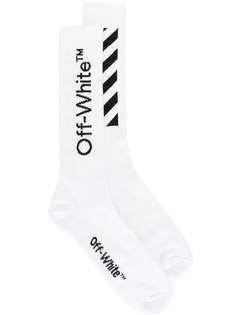 Off-White носки с диагональными полосками