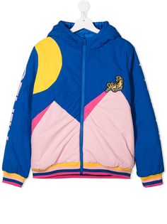 Kenzo Kids куртка с капюшоном и контрастными вставками