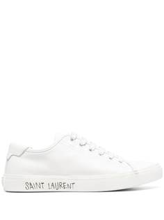 Saint Laurent кеды на шнуровке с логотипом