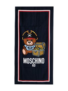 Moschino Kids полотенце с графичным принтом Teddy Pirate