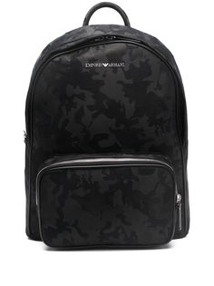 Emporio Armani рюкзак с камуфляжным принтом и логотипом