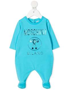 Moschino Kids комбинезон для новорожденного с логотипом