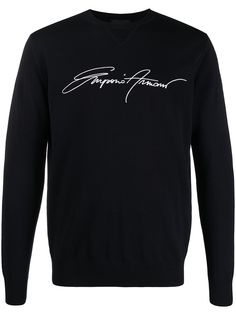 Emporio Armani джемпер с круглым вырезом и логотипом