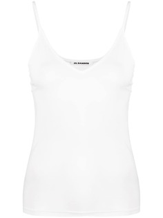 Jil Sander топ на тонких бретелях с V-образным вырезом