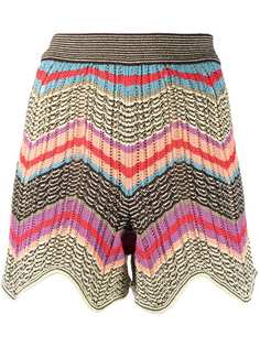 M Missoni шорты с принтом зигзаг