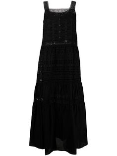 Ermanno Scervino ярусное платье макси с вышивкой