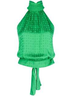 Pinko жаккардовый топ с геометричным узором и вырезом халтер