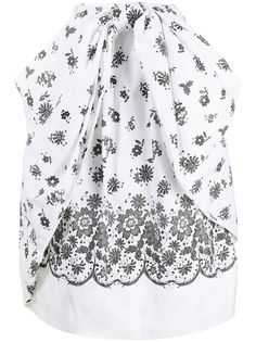 Simone Rocha юбка мини с цветочным принтом и сборками