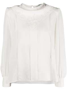 Fendi блузка с вышитым логотипом