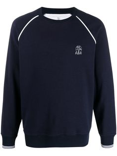 Brunello Cucinelli толстовка с вышитым логотипом
