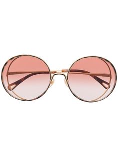 Chloé Eyewear солнцезащитные очки в круглой массивной оправе