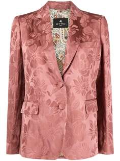 Etro жаккардовый однобортный блейзер