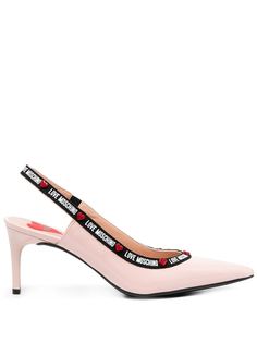 Love Moschino туфли с логотипом и ремешком на пятке