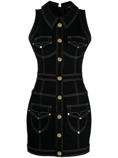 Balmain короткое джинсовое платье