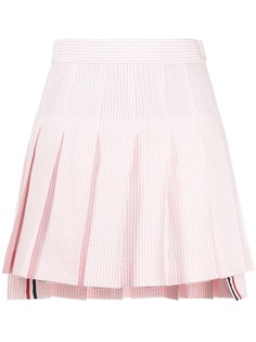 Thom Browne плиссированная юбка мини в тонкую полоску