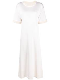Jil Sander платье миди с короткими рукавами