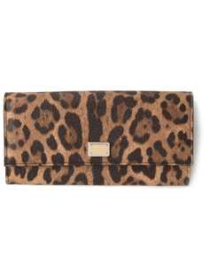 Dolce & Gabbana кошелек с леопардовым принтом