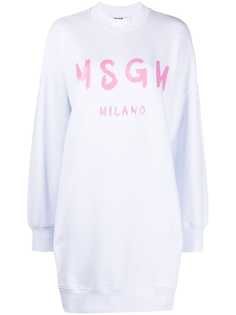 MSGM платье-толстовка с логотипом