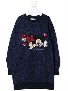 Monnalisa платье-толстовка Mickey & Minnie Mouse