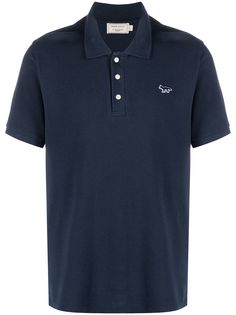 Maison Kitsuné рубашка поло с аппликацией