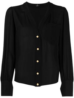 Elisabetta Franchi блузка с V-образным вырезом и длинными рукавами
