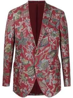 Etro жаккардовый пиджак с цветочным узором