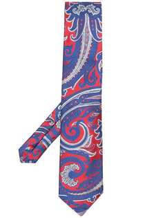 Etro галстук с вышитым узором пейсли