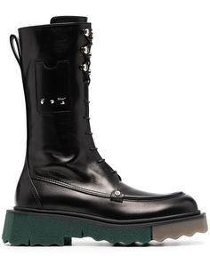 Off-White ботинки на шнуровке в стиле милитари