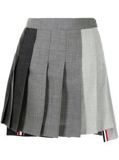 Thom Browne плиссированная юбка с полосками RWB