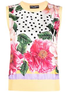 Dolce & Gabbana топ с цветочным принтом