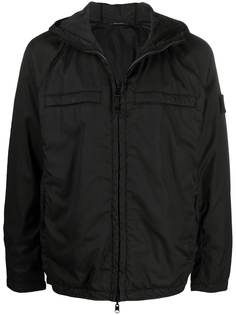 Stone Island куртка с капюшоном и нашивкой-логотипом