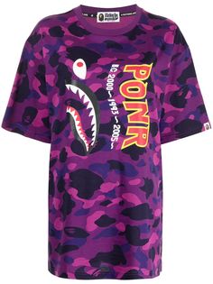 A BATHING APE® платье-футболка с камуфляжным узором