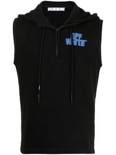 Off-White худи без рукавов с логотипом