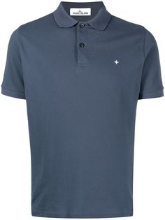Stone Island рубашка поло с вышитым логотипом