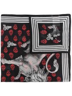 Alexander McQueen платок с принтом Skull