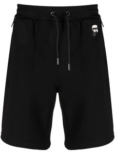 Karl Lagerfeld спортивные шорты с нашивкой Ikonik Karl