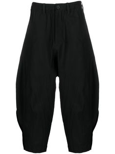 Yohji Yamamoto укороченные брюки свободного кроя