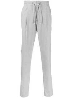 Brunello Cucinelli полосатые брюки кроя слим